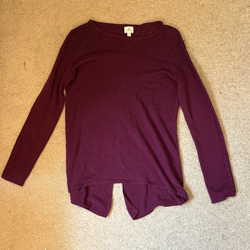 Dress Barn Deep Purple Long Sleeve Sweater